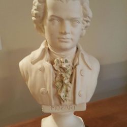 Wolfgang Amadeus Mozart Plaster Bust Statue Music