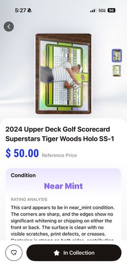 Tiger Woods Upper Deck Holo