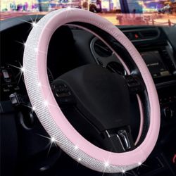 Pink Bling Steering Wheel Cover 