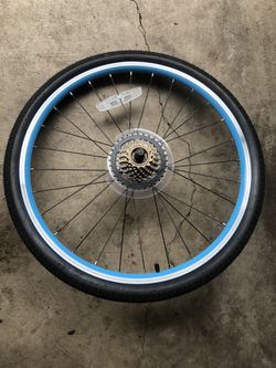 24” Bike Wheel Tire and Freewheel
