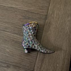Vintage Fenton Glass Boot (70’s)