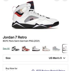 Jordan 7 Size 9 Men’s Great Condition 
