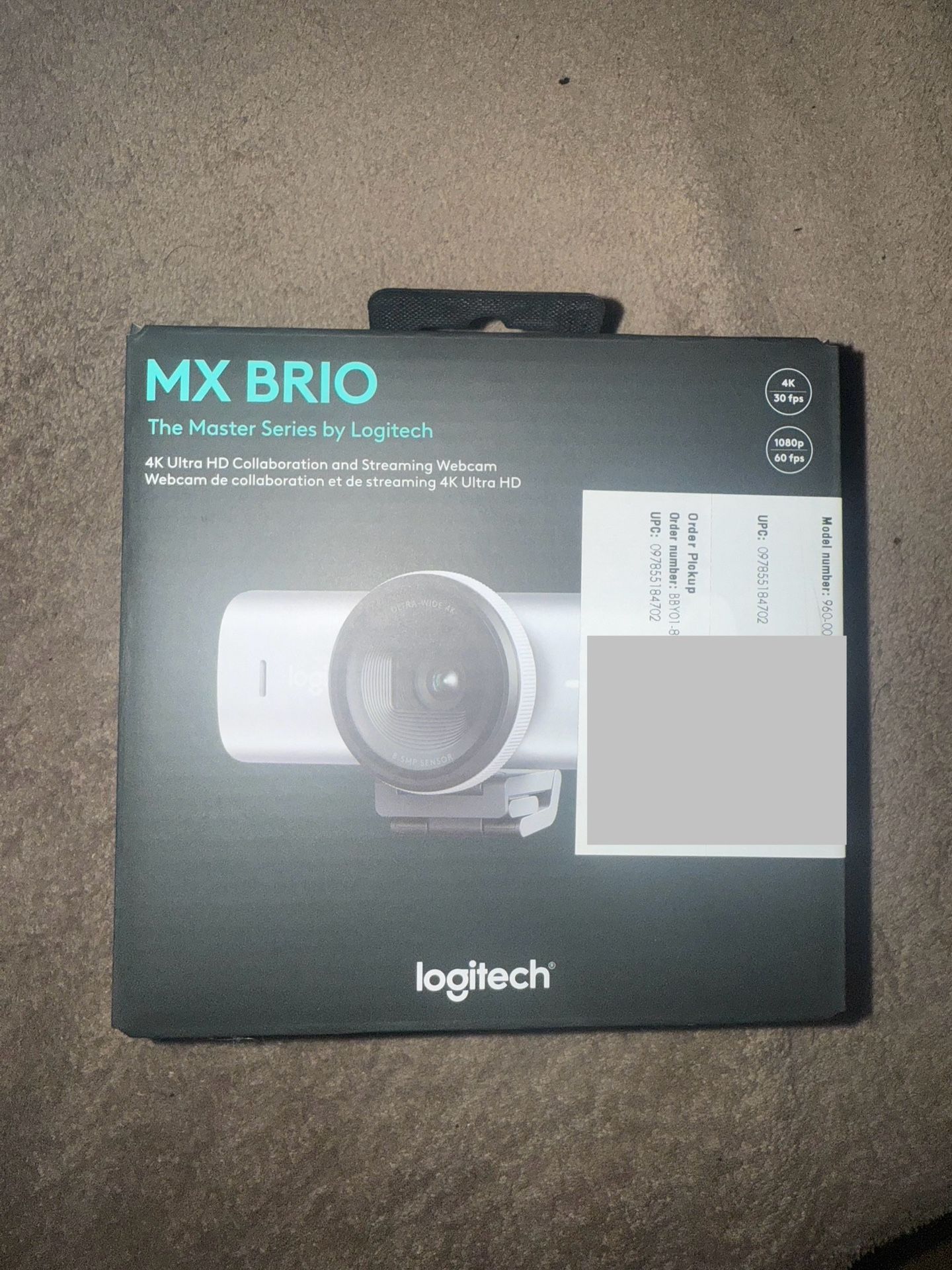 Logitech MX Brio Webcam (Brand New In Box)