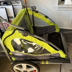 Instep Bike Trailer And Double Stroller With Bug Screen And Weather Guard 