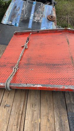 Red Diamond Plate Steel Ramp / dock plate