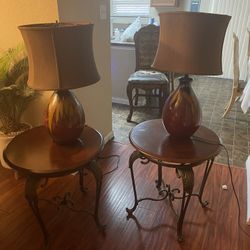 End Table And Lamps