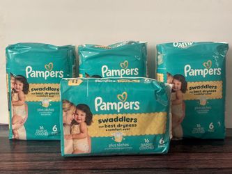 Pampers Swaddlers Size 6 Diapers- Size 7 – $9 cada paquete. $9 each