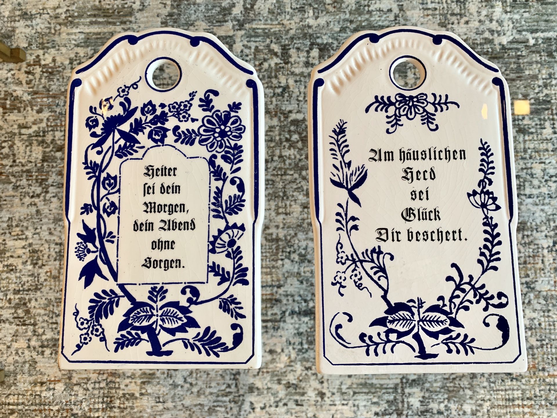 German decorative porcelain plaques.