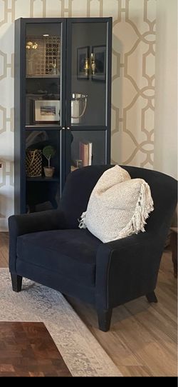 Navy blue accent chair