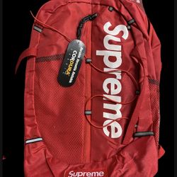 Hypebeast supreme ss17 backpack for men and women work gym school travel bookbag RED OR BLACK available