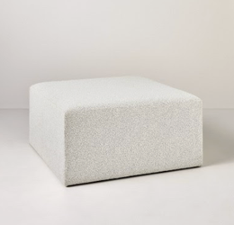 Boucle Upholstered Square Cocktail Ottoman - Oatmeal - Hearth & Hand with Magnolia