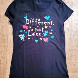 "Different Not Less" Autism T-shirt (M)