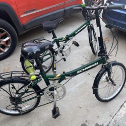 TWO Schwinn Loop Folding Bike for Adult Men Women, 20-inch Wheels, 6-Speed Drivet