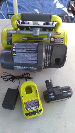 Compresseur RYOBI 18V One Plus - 1 Batterie 2,0Ah - Chargeur