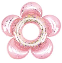 Inflatable flower swimming ring
