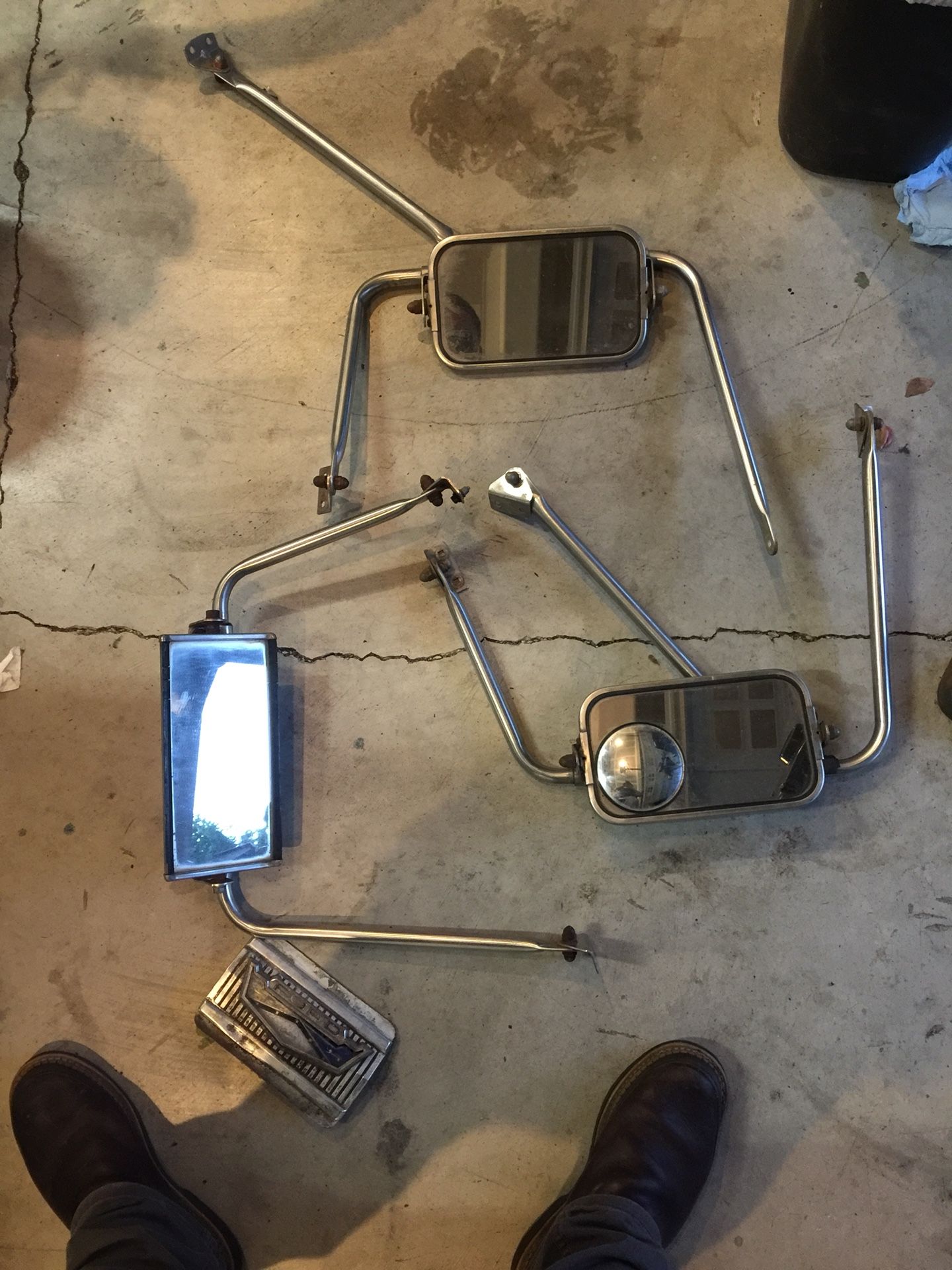 Vintage Classic Ford Three Post Tow Mirrors