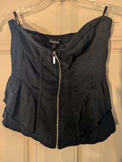 Bebe Black Strapless Corset Top