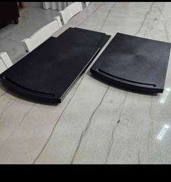 2 Black Sliding Appliance Trays Kitchen Countertop