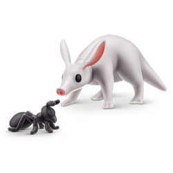 Ant Eater + Ant (Gumi Yum Surprise - Widlife) Collectible Animal Figurine / Puzzle Toy — with instructions