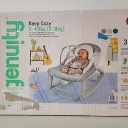 3-in-1 Vibrating Infant & Toddler Baby Bouncer and Rocker Chair