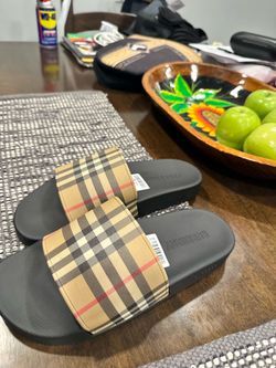Burberry Check Slide Sandals