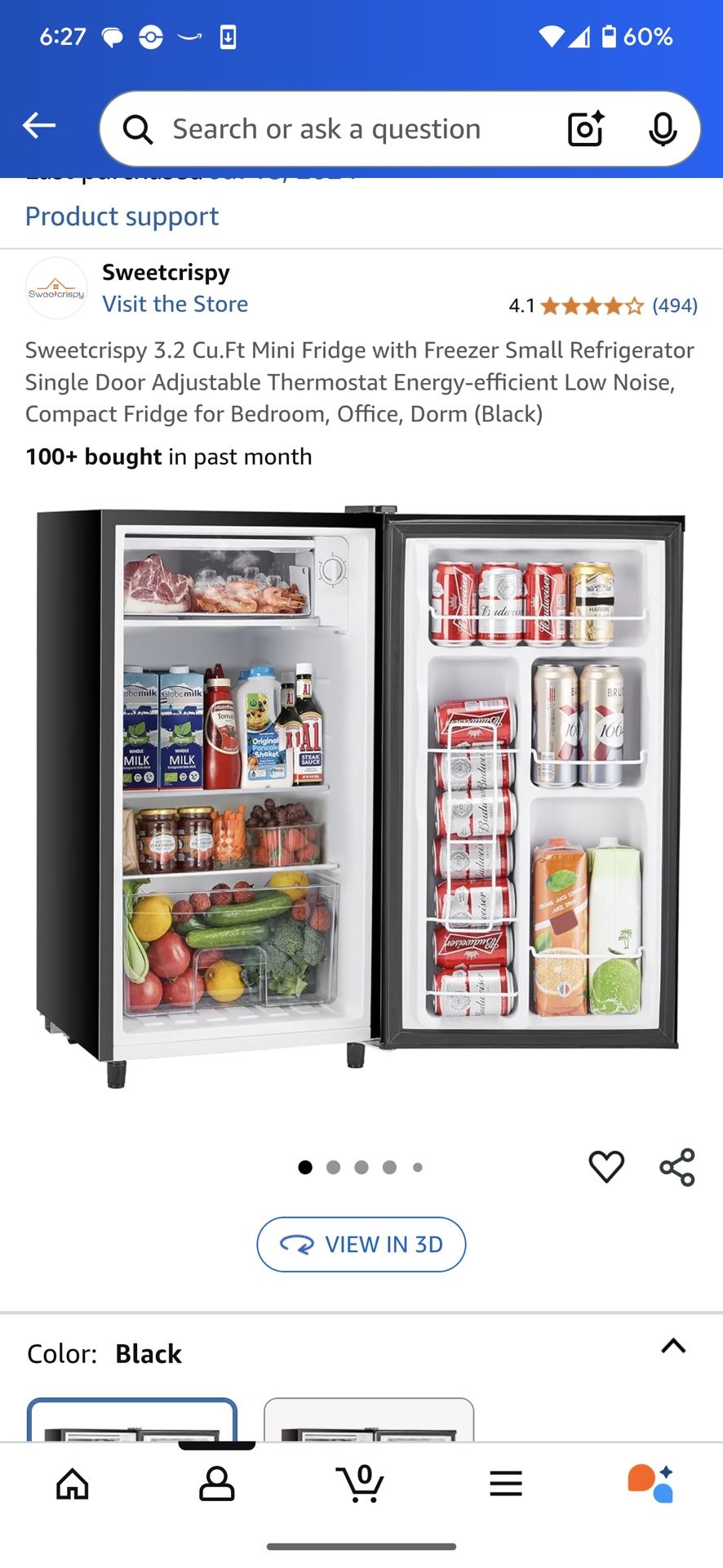 3.2 cu ft. Mini Fridge