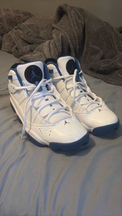 Blue and White Air Jordans