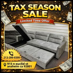 81.5"W Light Gray Velvet Reversible Sleeper Sectional Sofa with Storage Chaise and Side Pocket