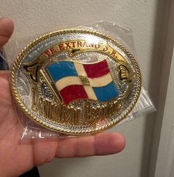 Dominican Republic Flag Belt Buckle Dominicans National Mother Father Day Gifts