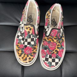 Vans Classic Slip-on Rose Checkerboard Animal Print 