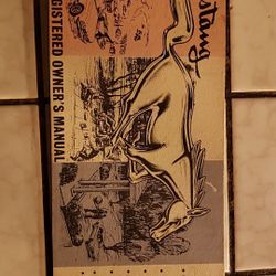 1965 Mustang registered owner's manual