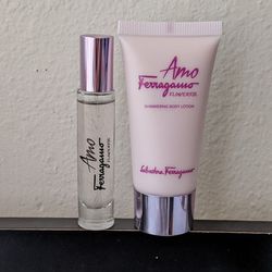 10ml perfume spray & 50ml shimmer lotion ($25)