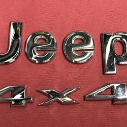 Jeep 4x4 Chrome Name Badge.