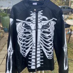 spirit halloween Adult Skeleton Moto Jacket