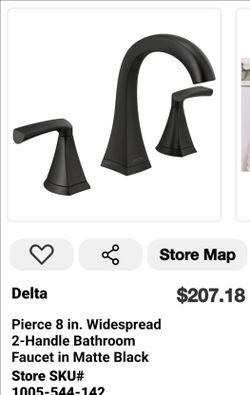 Shop Delta
Pierce 8 in. Widespread 2-Handle Bathroom Faucet in Matte Black