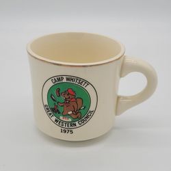 Boy Scouts of America Coffee Mug Camp Whitsett Great Western Council Beaver 1975