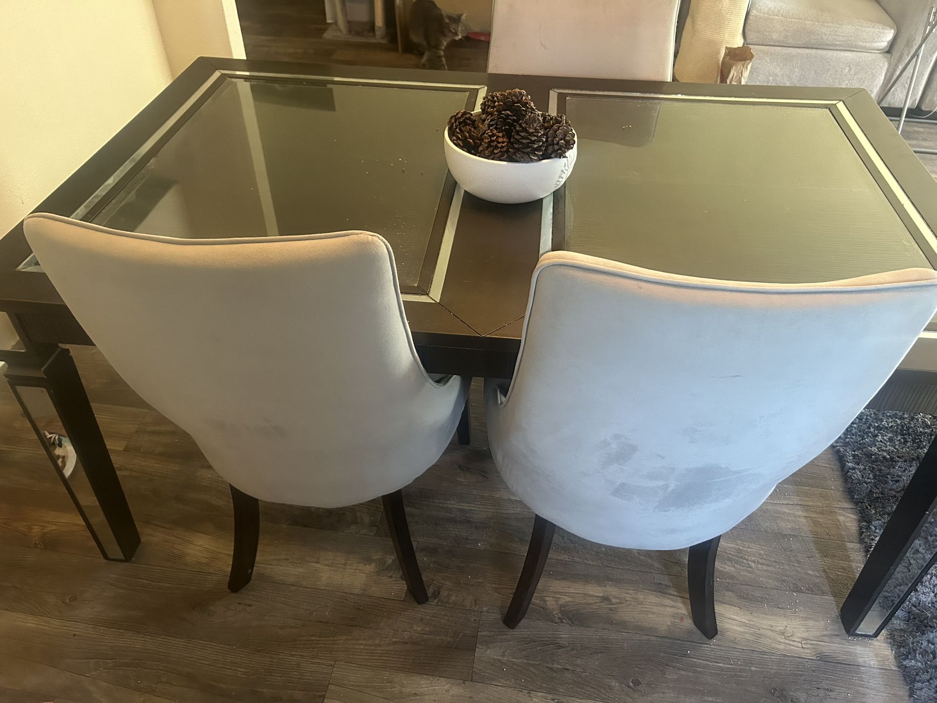 Dining Table With Three Chairs