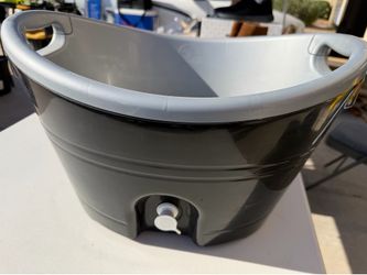 Black & Grey Plastic Beverage Cooler with Spigot