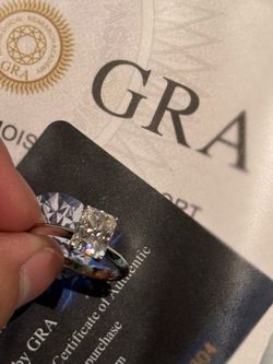 925 silver Radiant cut moissanite diamond ring