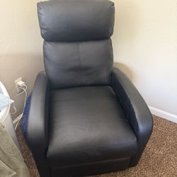 Small Black Recliner 
