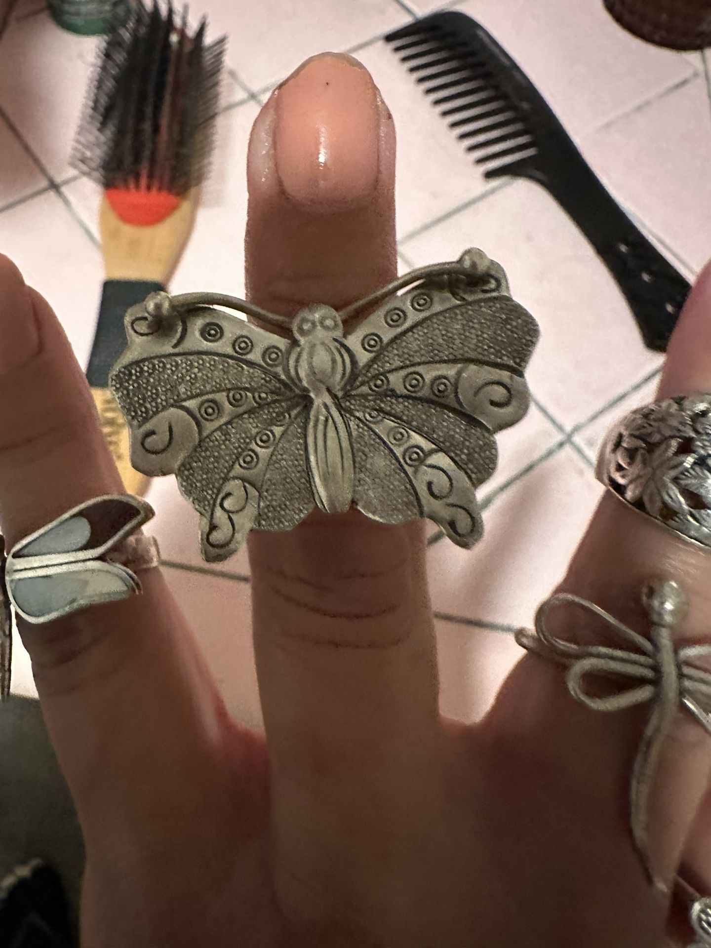 Sliver Rings Size 6 Or 7