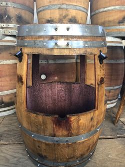 Wine barrel ice chest