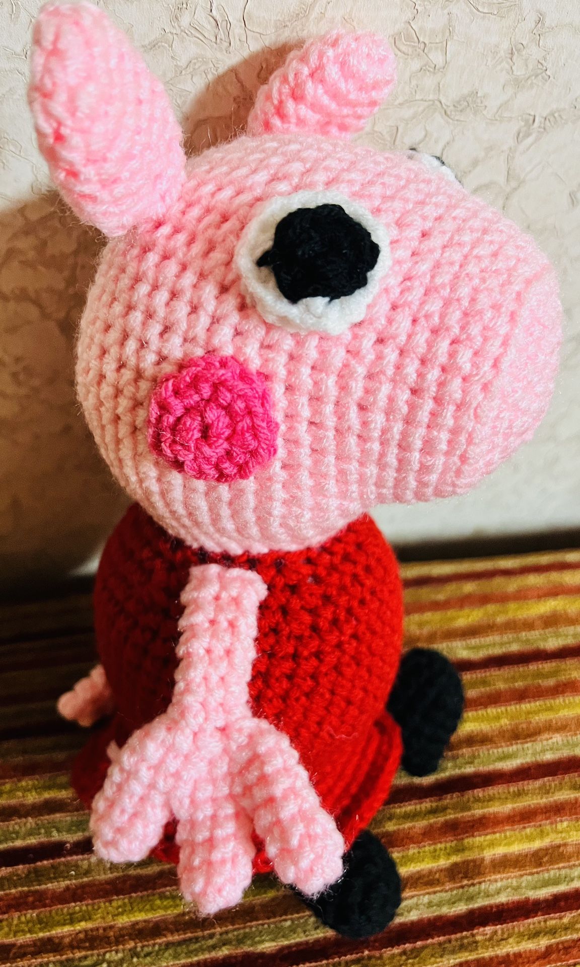 Peppa pig pink Crochet Doll PLUSH figure toy Amigurumi handmade NEW-USA seller