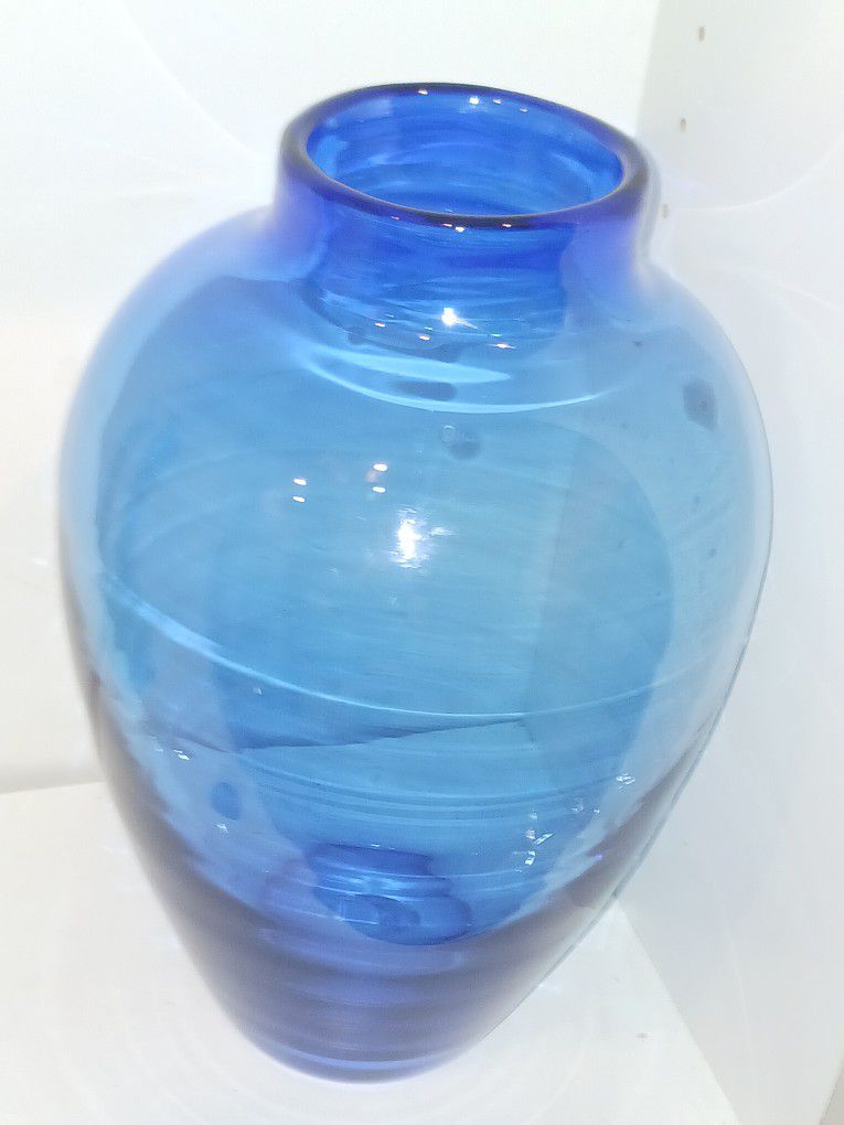 Blue Blenko Vase
