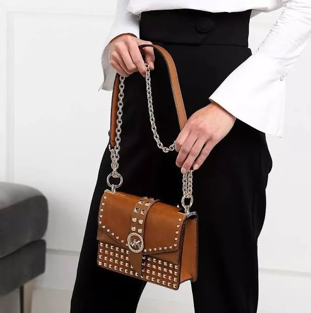 Michael Kors Greenwich studded leather crossbody bag