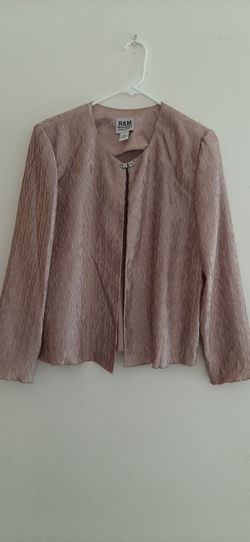 Satiny jacket with jeweled embellished