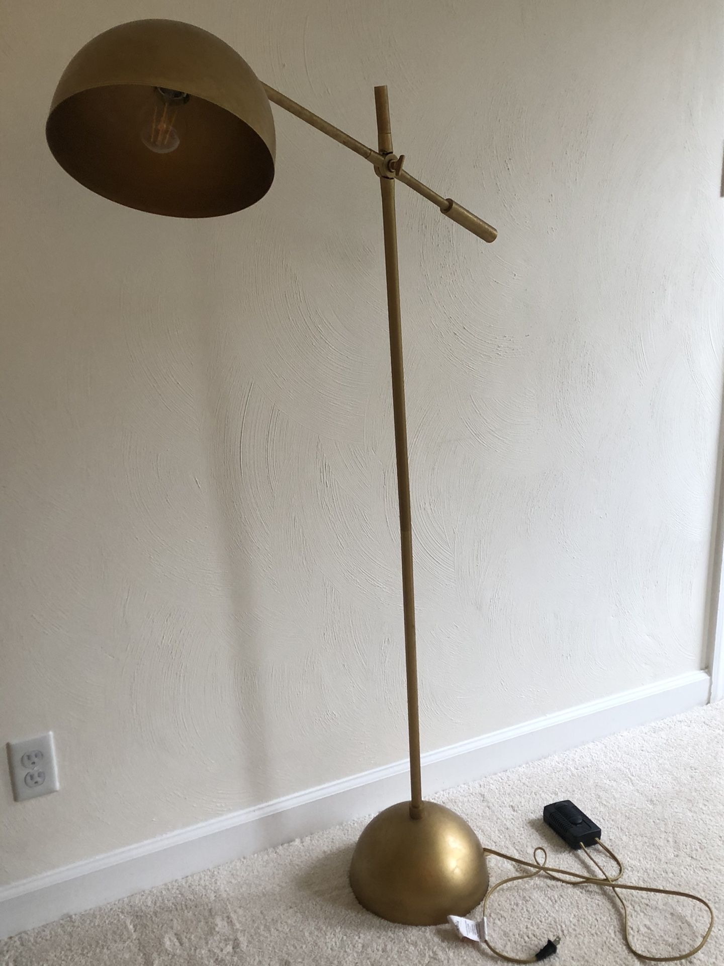 Brass floor lamp