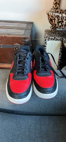 Red and Black Low Top Nikes