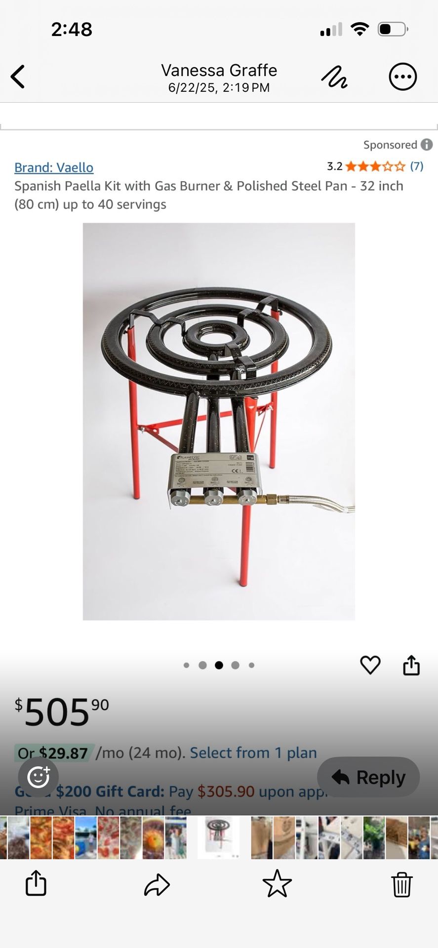 Spanish Kit Paella Quemador 32’ 