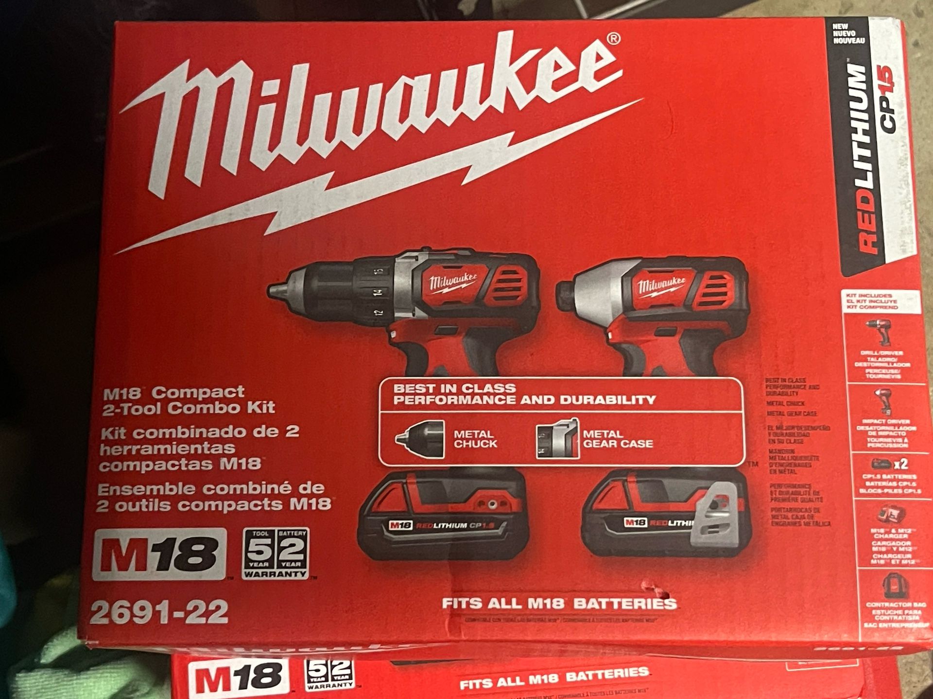 Milwaukee 2 Piece Drill Set